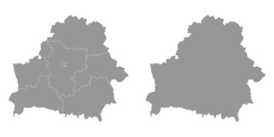 Belarus map with administrative divisions. vector