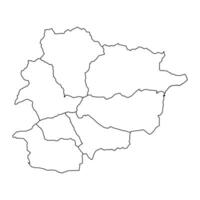 Andorra map with administrative divisions. Vector illustration.