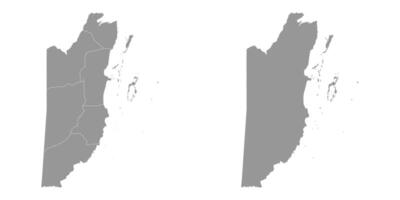 Belize map with administrative divisions. vector
