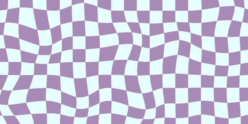 Funky Groovy Checkered Patterns, Vintage Aesthetic Backgrounds, Psychedelic Checkerboard Textures. Blue and Violet colors.