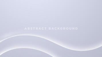 Modern abstract wavy light silver background smooth white color vector