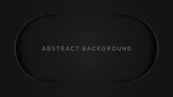 3D black geometric abstract background overlap layer on dark space with waves shape decoration Minimalist modern graphic design element cutout style concept vector