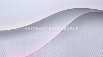 Modern abstract wavy light silver background smooth white color vector