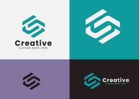 Modern Creative Logo Designs Display in Varied Color Schemes and Backgrounds vector