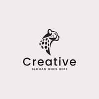 resumen leopardo logo diseño para un creativo marca en un neutral antecedentes vector