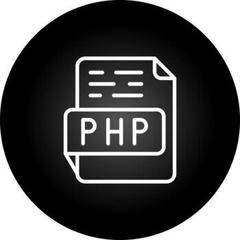 icono de vector de php