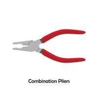 Combination pliers color vector. Work tool icon for web, tag, label, mechanical shop, garage, repair shop, workshop. Symbol for mechanical engineering, carpentry, mechanic, engineer, carpenter vector