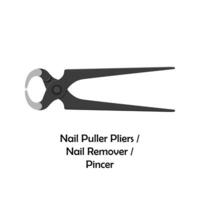 Nail puller pliers color vector. Work tool icon for web, tag, label, mechanical shop, garage, repair shop, workshop. Symbol for mechanical engineering, carpentry, mechanic, engineer, carpenter vector