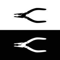 Combination pliers silhouette vector. Work tool icon for web, tag, label, mechanical shop, garage, repair shop, workshop. Symbol for mechanical engineering, carpentry, mechanic, engineer, carpenter vector