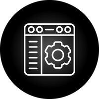 icono de vector de configuración del navegador