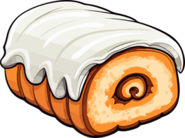 AI generated Cute swiss roll in cartoon style png