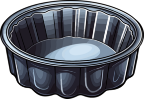 Cute cake pan in cartoon style png