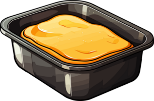 Cute cake pan in cartoon style png