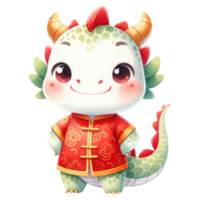 ai généré chinois Nouveau année dragon mascotte isolé png