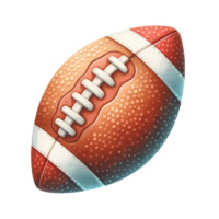 AI generated American football ball watercolor clipart. Ai Generate png