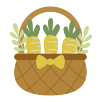 cesta Pascua de Resurrección conejito conejos polluelos y Pascua de Resurrección huevos clipart png