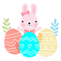 Pasqua coniglietto conigli e Pasqua uova, benvenuto primavera stagione, png