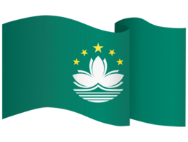 Macau Flagge Welle png