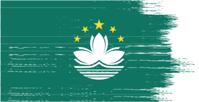 Macao bandera cepillo pintar texturizado png