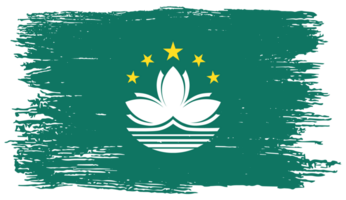 macau vlag borstel verf getextureerde png