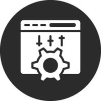 icono de vector de configuración de computadora