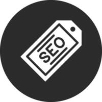 icono de vector de etiqueta seo