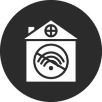 sin icono de vector de casa wifi