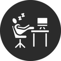 icono de vector de trabajo perezoso