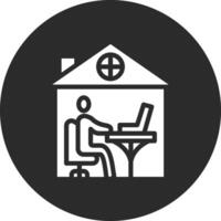 icono de vector de trabajo en casa