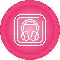 Headphones Square Vector Icon