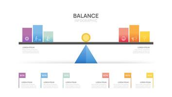 infografía escala diagrama modelo para negocio. equilibrar concepto, presentación vector infografía.