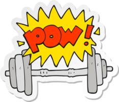 sticker of a cartoon gym barbell png