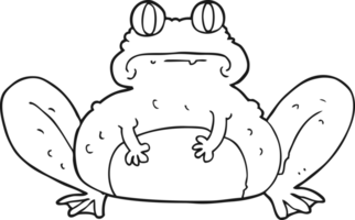 schwarz und Weiß Karikatur Frosch png