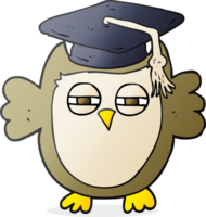 cartoon clever owl png