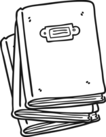 black and white cartoon book png