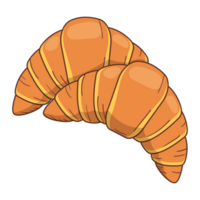 tecknad serie croissant bakverk png