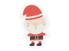 christmas sticker illustration gift present vector