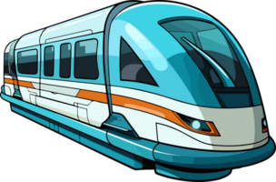 ai généré mignonne maglev dans dessin animé style png