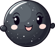 ai generato carino Luna nel cartone animato stile png