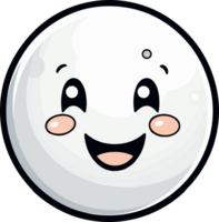 AI generated Cute moon in cartoon style png