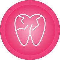 Cracked Tooth Vector Icon