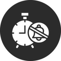 icono de vector de reloj despertador silencioso