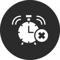 eliminar icono de vector de alarma