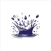 Splash of water. Vector illustration isolated on a white background.