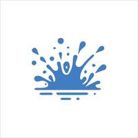 Water splash symbol simple flat vector icon on white background with shadow.