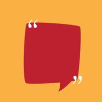 Speech bubble icon in flat style Speech vector illustration on orange background