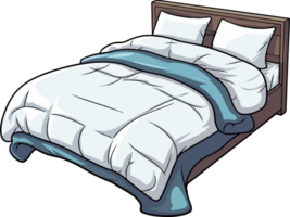 AI generated Cute bedspread in cartoon style png