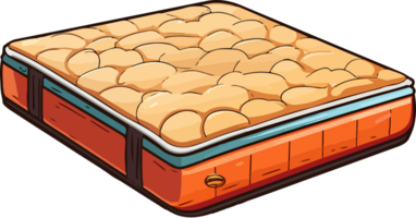 AI generated Cute mattress in cartoon style png