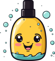 AI generated Cute cleanser in cartoon style png