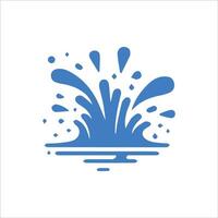 Water splash symbol simple flat vector icon on background for web and mobile app